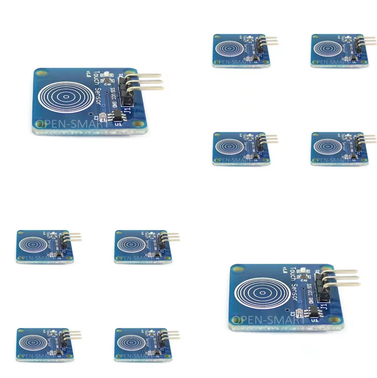 10PCS OPEN-SMART10PCS Touch Sensor Touch Switch Module Capacitive Touch Button TTP223B Digital Sensor Board Compatible for Arduino