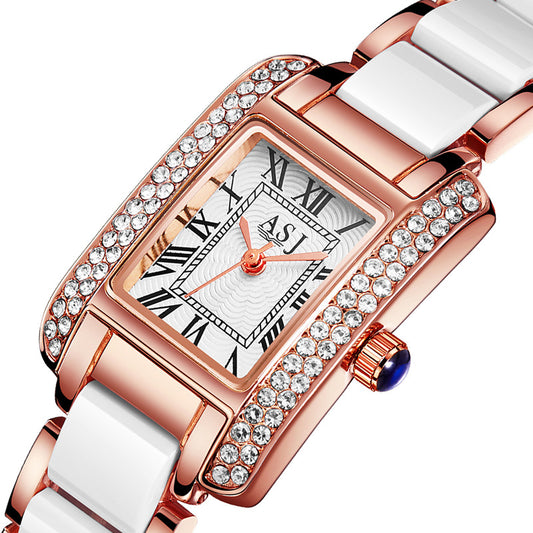 ASJ waterproof ladies watch hot ladies Korean diamond fashion Shi Ying bracelet watch b123