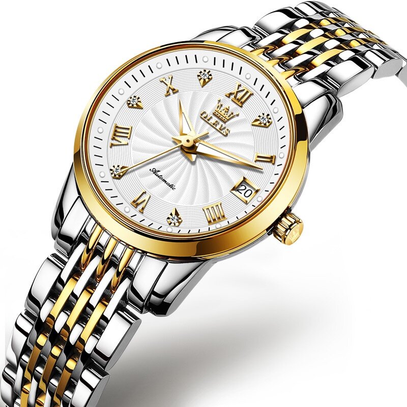 2022 New Style Oliginal Brand Ladies Watch Fashionable Automatic Mechanical Business Diamond-Inlaid Dual Calendar Waterproof