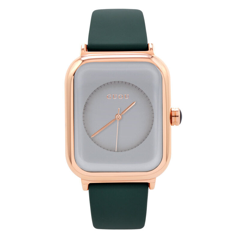 2021　new fashion trend women's silicone strap small square watch sports watch GUOU 8162 watch women's