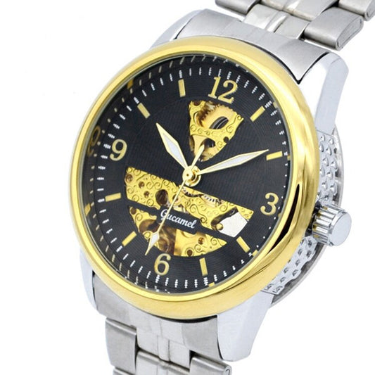 Ancient Camel Fashionable Men's Mechanical Watch Transparent Bottom Hollow Automatic Men