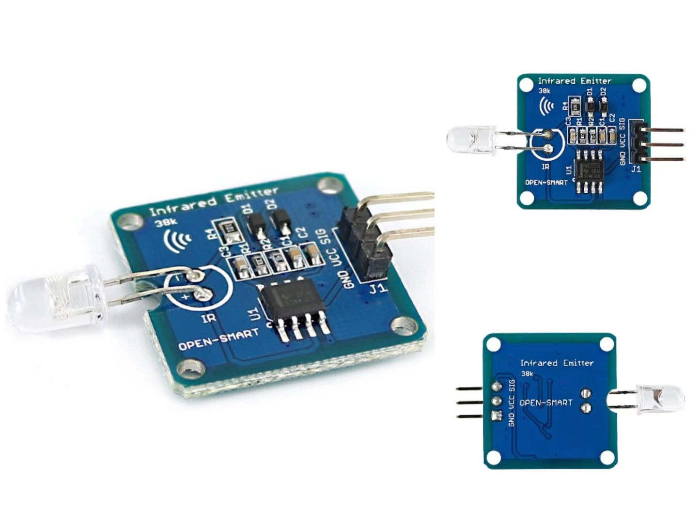 5PCS OPEN-SMARTIR Emitter Infrared Transmitter Module with 38K Hz Carrier OnBoard for Arduino