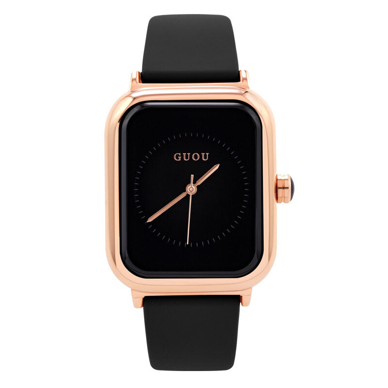 2021　new fashion trend women's silicone strap small square watch sports watch GUOU 8162 watch women's