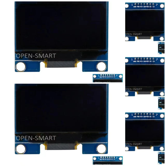 5PCS OPEN-SMART1.3 inch SH1106 OLED Display Module 1.3" 128 x 64 Interface, White Color, with 4SPI Interface for Arduino