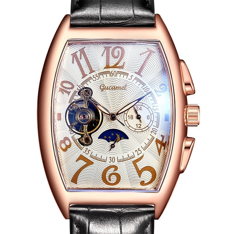 Ancient Camel Hot Sale Men's Watch Wine Barrel Type Mechanical Gyroscope Automatic Hollow Men