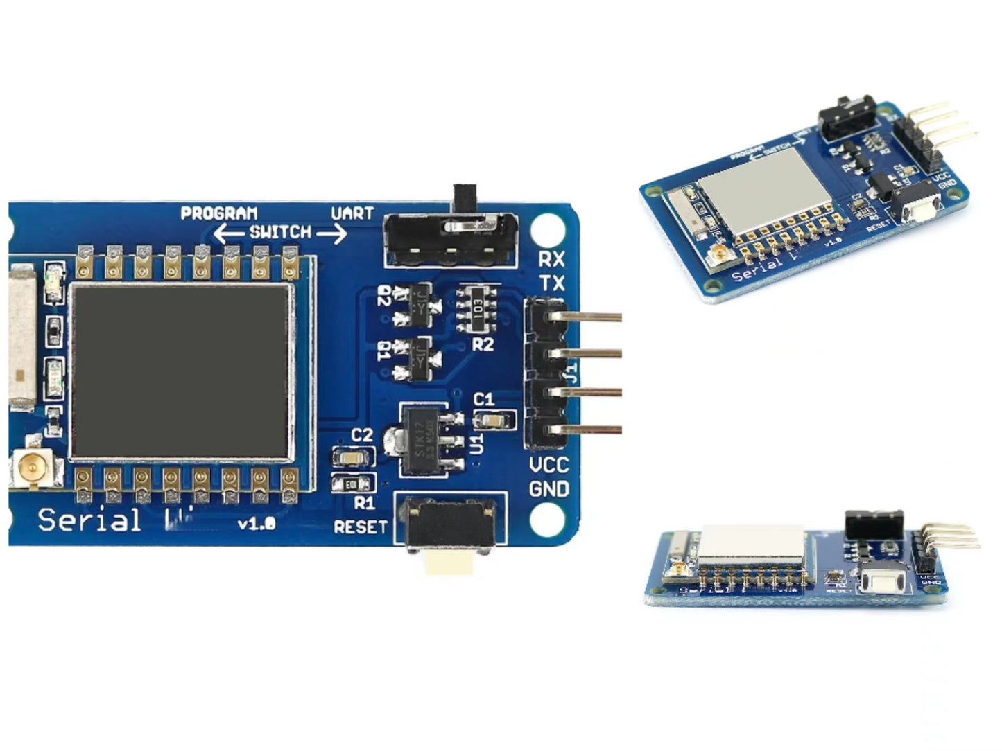 5PCS OPEN-SMART  ESP-07 Serial WiFi-compatible Module Wireless Transceiver with Antenna 3.3V / 5V Adapter Board for ESP8266 for Arduino