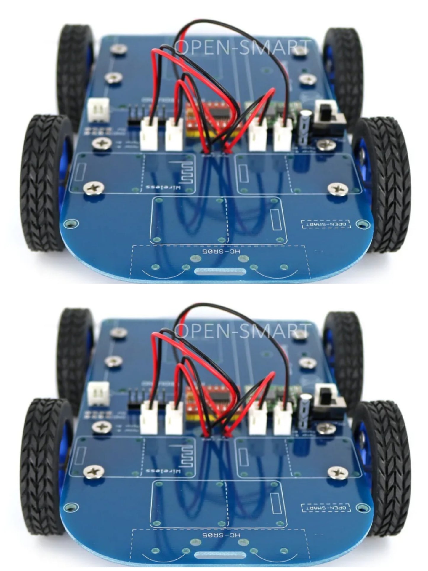 2PCS OPEN-SMART N20 Gear Motor 4WD Smart Robot Car Chassis Kit Bluetooth-compatible Control with Tutorial Compatible for Arduino