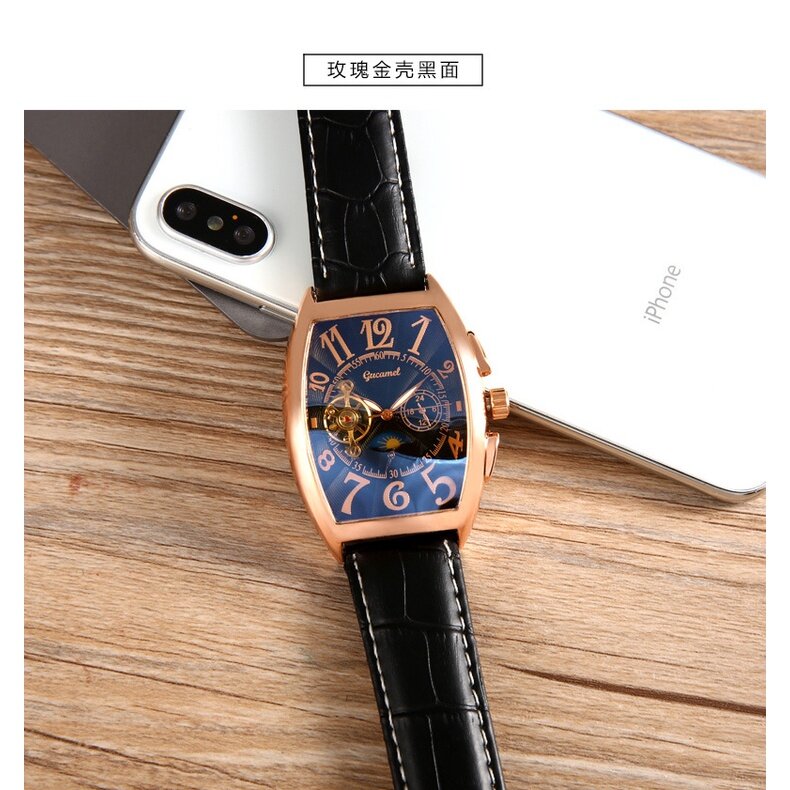 Ancient Camel Hot Sale Men's Watch Wine Barrel Type Mechanical Gyroscope Automatic Hollow Men