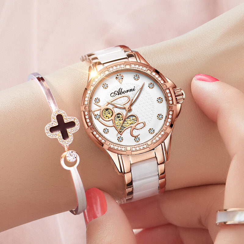 2021 new ladies watch ceramic Shi Ying fashion waterproof ladies watch