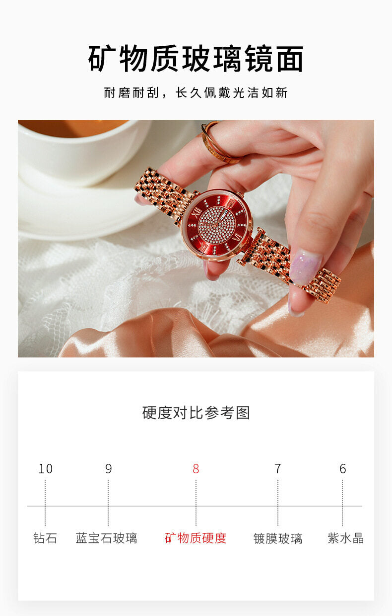 2022 New Korean Quartz Women's Watch Ins Style Light Luxury Retro Fashion All Sky Star Women's Watch 2269