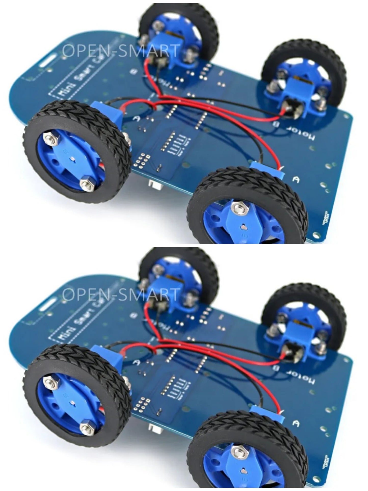 2PCS OPEN-SMART N20 Gear Motor 4WD Smart Robot Car Chassis Kit Bluetooth-compatible Control with Tutorial Compatible for Arduino