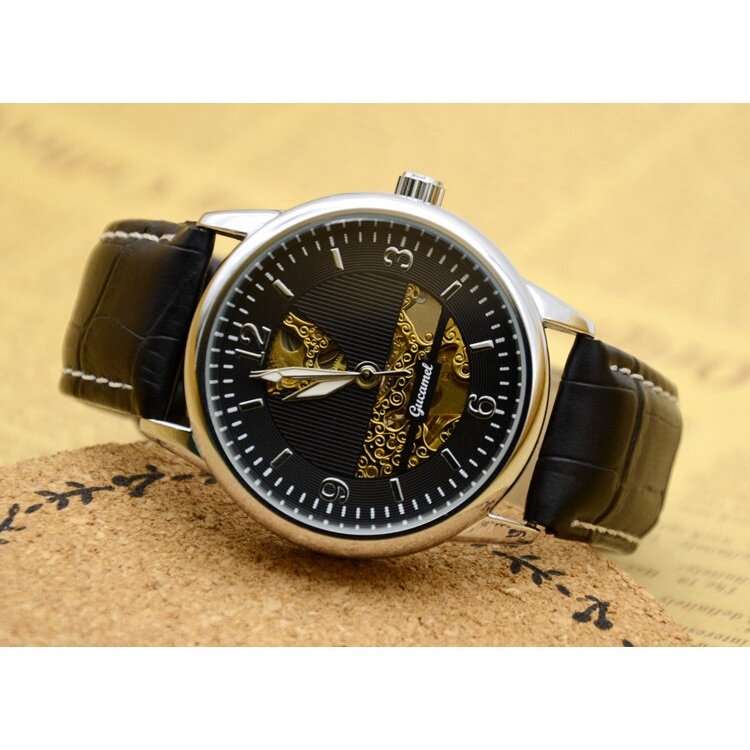 Ancient Camel Fashionable Men's Mechanical Watch Transparent Bottom Hollow Automatic Men