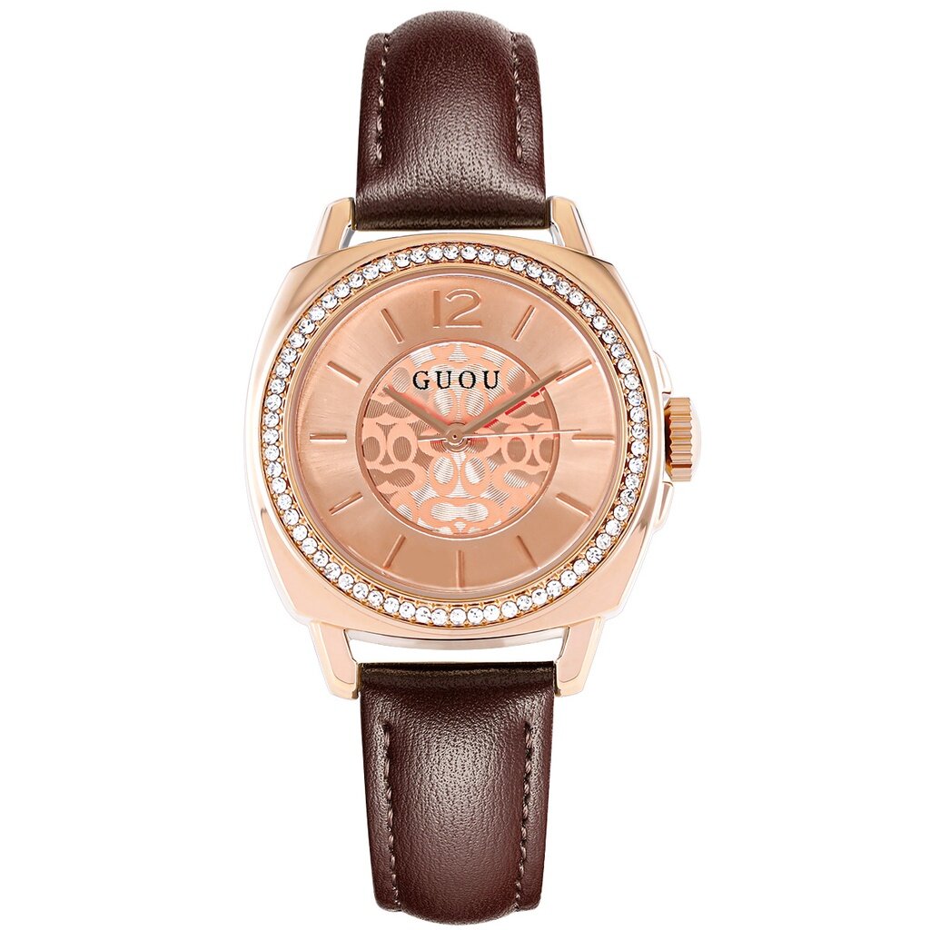 Ancient Ou GUOU6049 Ladies Watch Square Style 2022 New Temperament Rhinestone Light Luxury ins