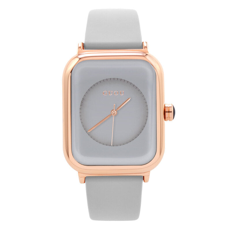 2021　new fashion trend women's silicone strap small square watch sports watch GUOU 8162 watch women's