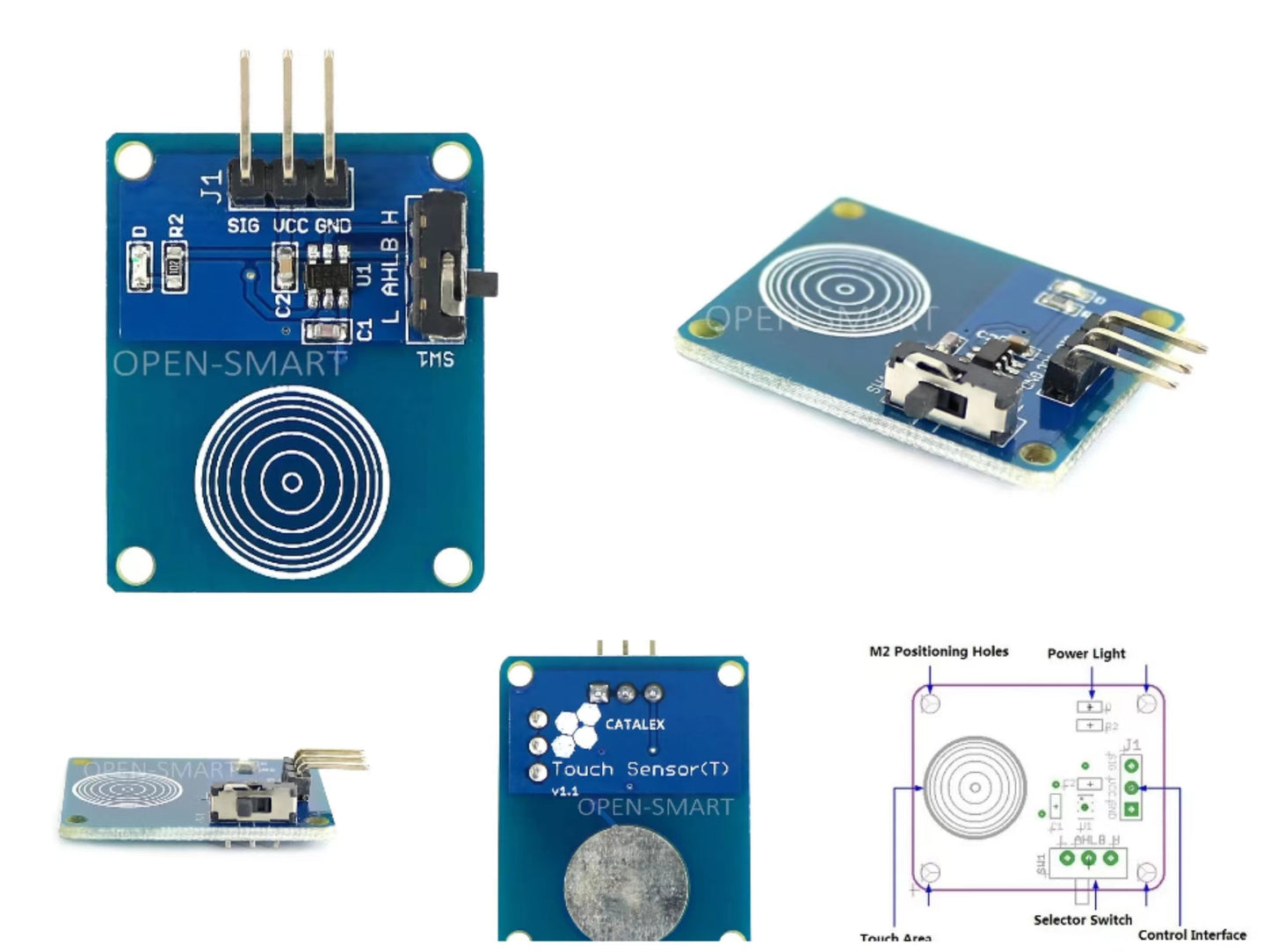 5PCS OPEN-SMARTDigital Capacitive Touch Sensor (Toggle Mode) Switch Module Button Board for Arduino