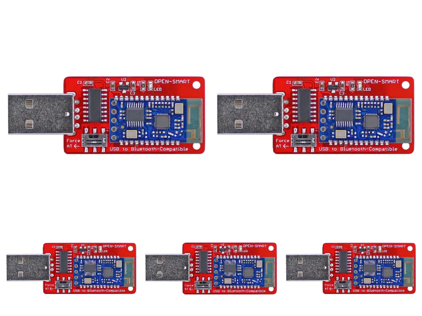 5PCS OPEN-SMART SPP+BLE Wireless USB to Bluetooth-Compatible Transceiver Master Slave Mode Debug Module Compatible for Arduino