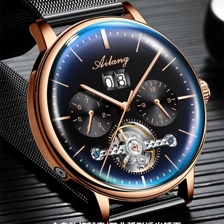 Ai Lang Hot-Selling Men's Mechanical Watch Fully Automatic New Concept Fashion Trendy Waterproof