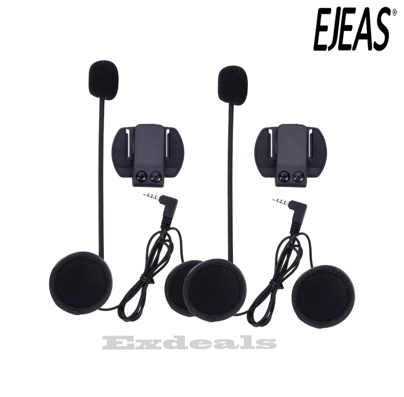 2PCS Earphone Speaker Microphone Clip Motorcycle Helmet Bluetooth Intercom Moto 3.5MM EJEAS V6 V6 Pro Accessories