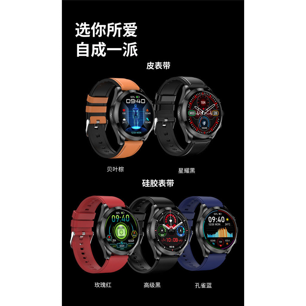 2024 New Style ET440 Call Men's Watch No Blood Sugar Heart Rate Blood Oxygen Body Temperature Monitoring HRV+ECG Men's Sports Watch