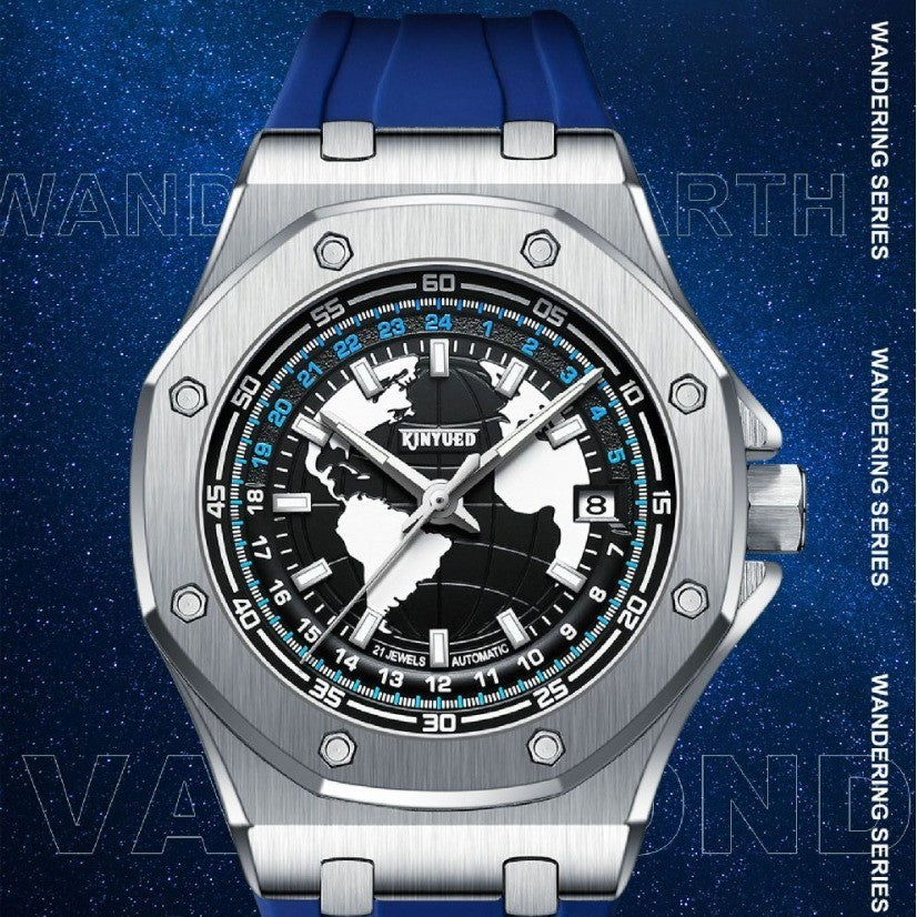 2024 new product-KINYUED full self-made men's hand machine, air merchant still men's watch J127