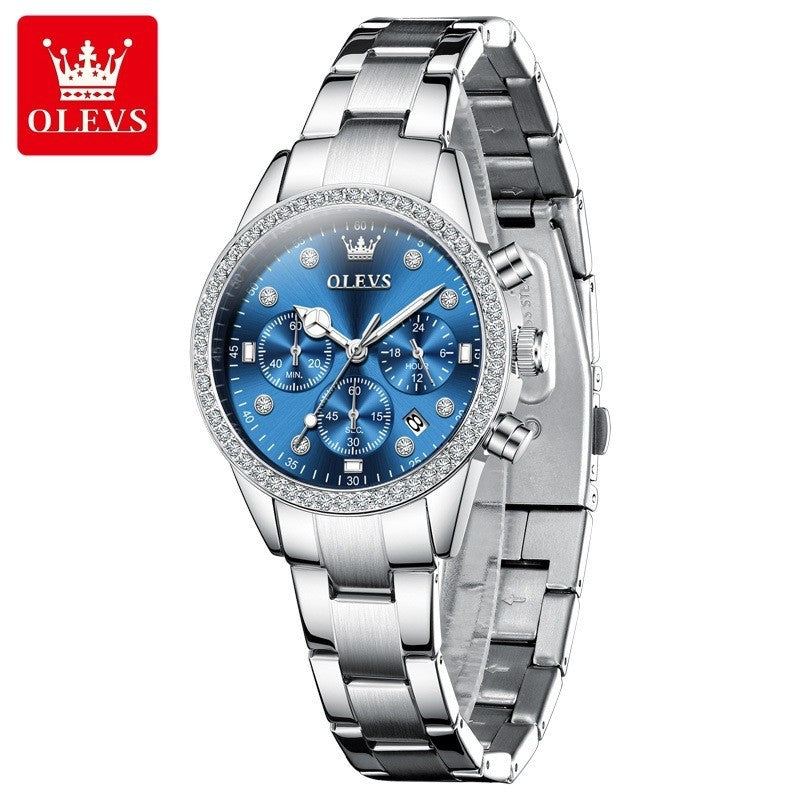 2024 New Style OLEVS Brand Ladies Watch Light Luxury Quartz Niche Diamond Ladies Watch 9909