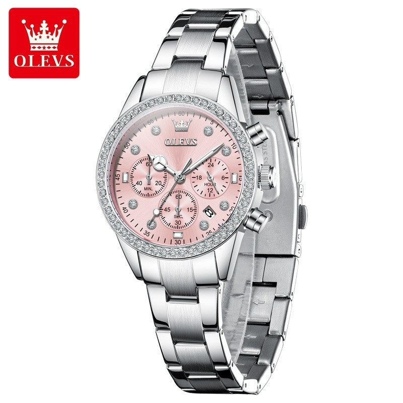 2024 New Style OLEVS Brand Ladies Watch Light Luxury Quartz Niche Diamond Ladies Watch 9909