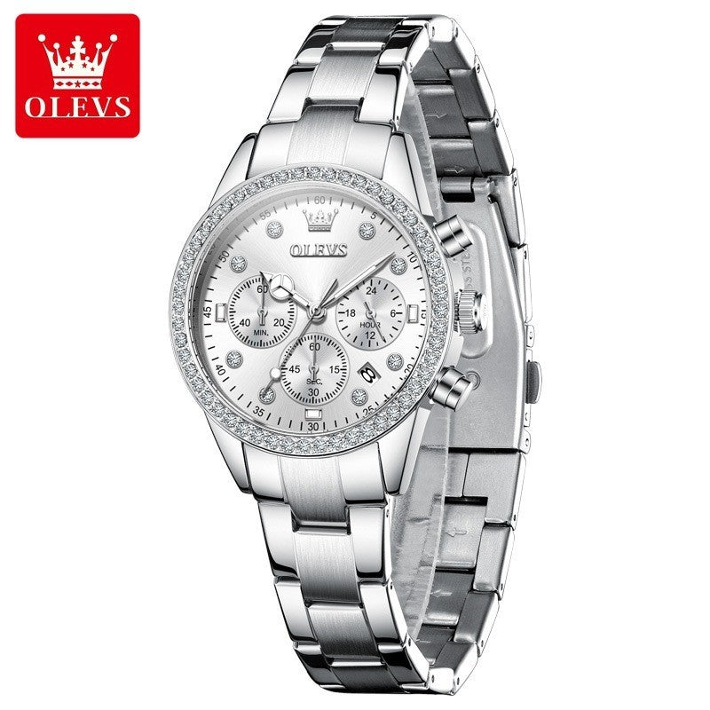 2024 New Style OLEVS Brand Ladies Watch Light Luxury Quartz Niche Diamond Ladies Watch 9909