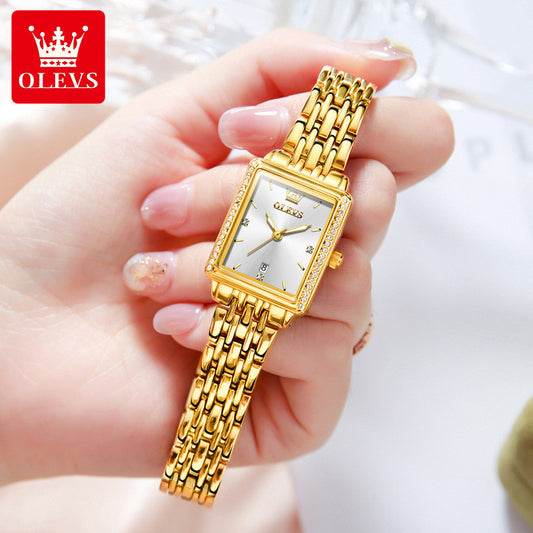 2024 New Style OLEVS 9995 Brand 520 Simple Rectangular Ladies Quartz Watch