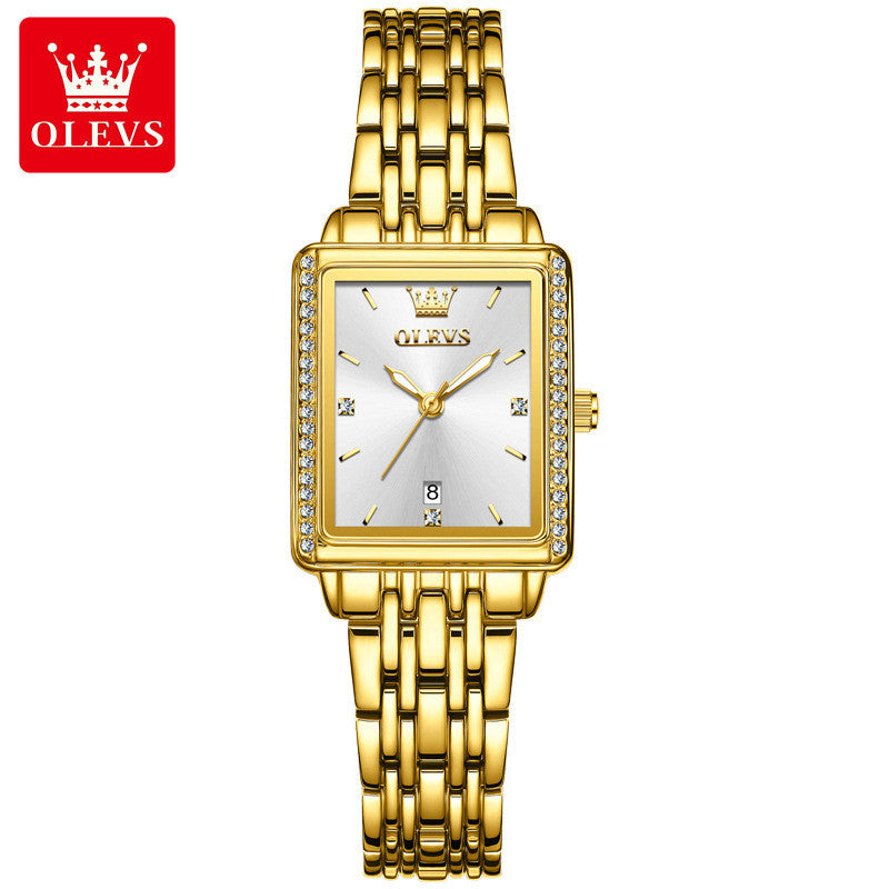 2024 New Style OLEVS 9995 Brand 520 Simple Rectangular Ladies Quartz Watch