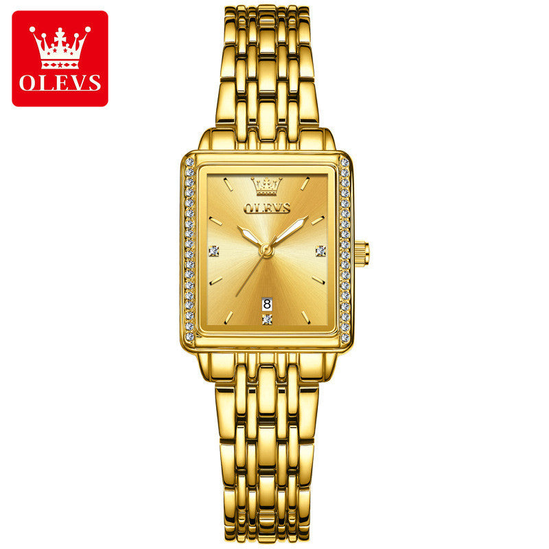 2024 New Style OLEVS 9995 Brand 520 Simple Rectangular Ladies Quartz Watch