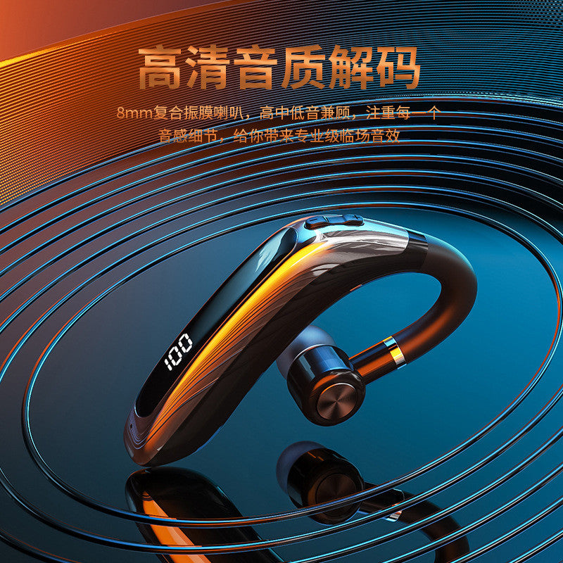 2024 New Style Bluetooth Headset Wireless Hanging Ear Type with Power Digital Display Universal ios Android Long Battery Life Noise Reduction