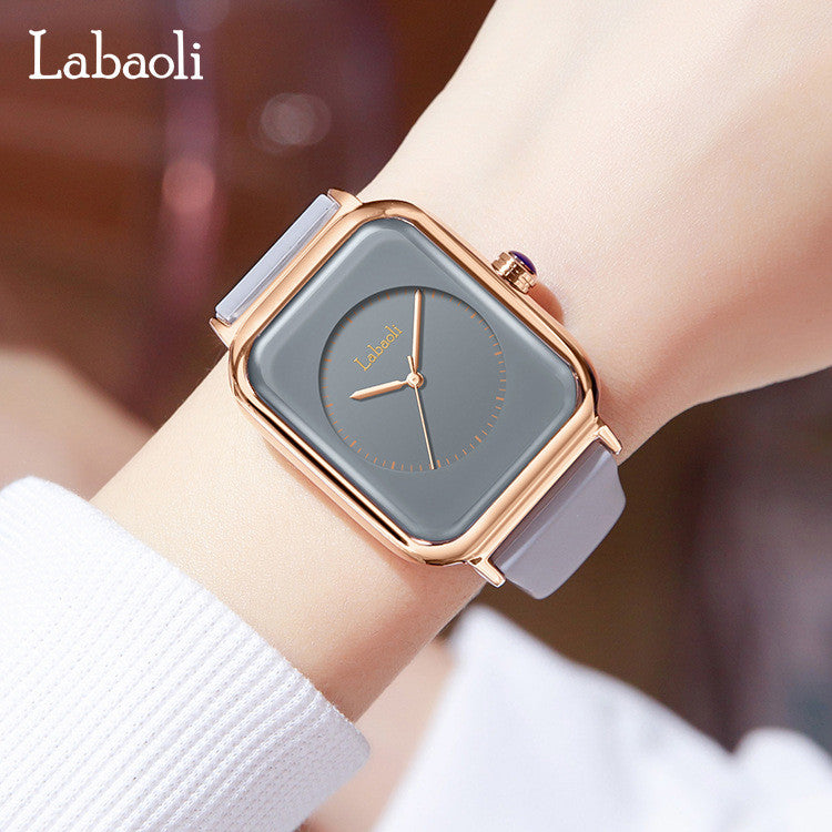 Abaoli Square Light Luxury Niche Hot-selling Simple All-match Waterproof Quartz Ladies Watch LA315