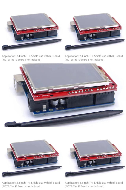 5PCS OPEN-SMART2.4 Inch TFT LCD Display Shield Touch Screen Module Onboard LM75 Temperature Sensor +Pen for Mega2560 And Compatible for Arduino