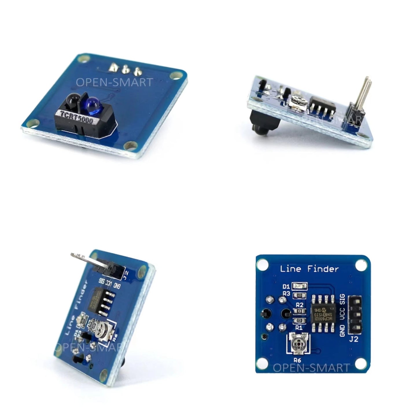 5PCS OPEN-SMART TCRT5000 Line Finder Infrared Tracking Sensor Module for Smart Car Kit Compatible for Arduino